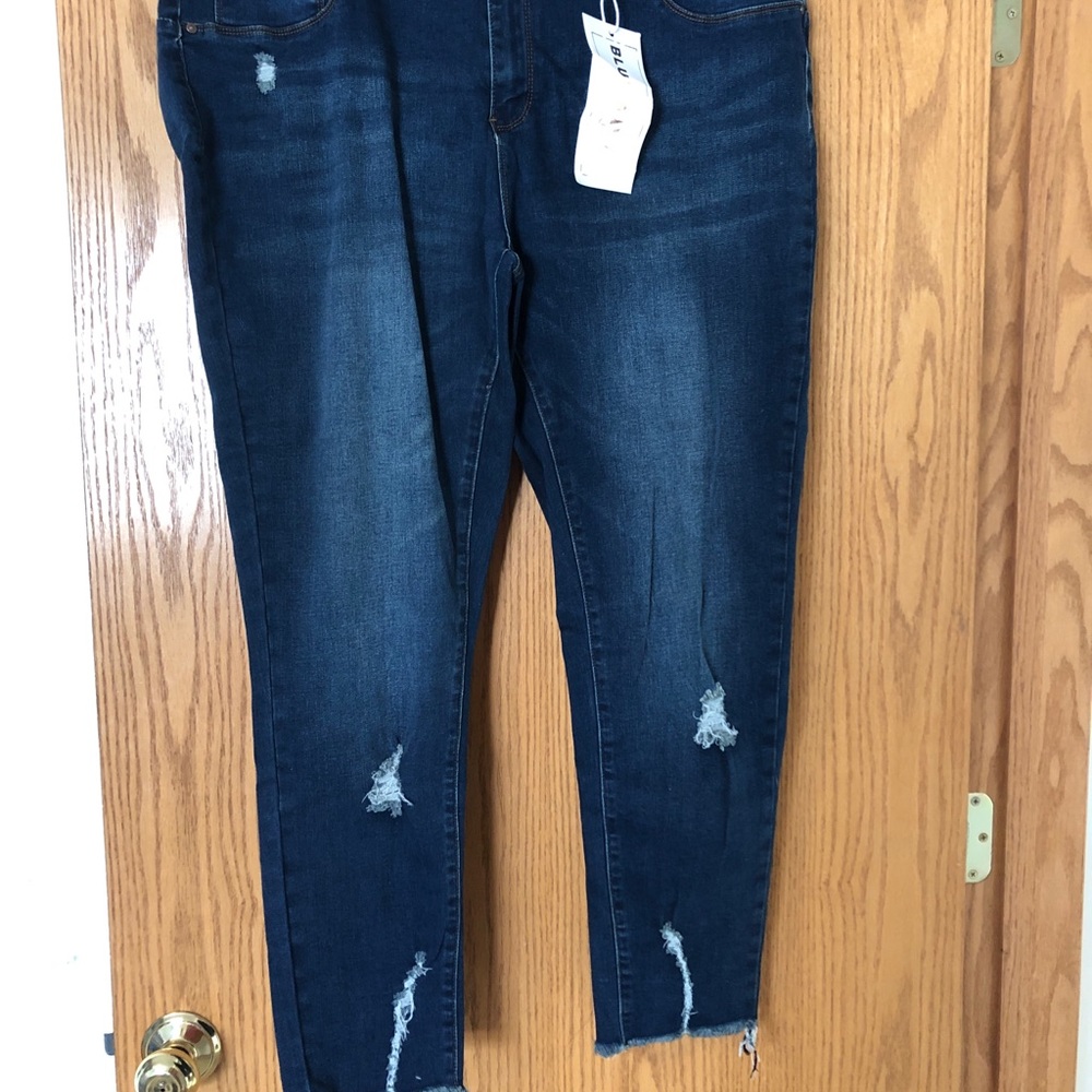 Plus size blue jeans